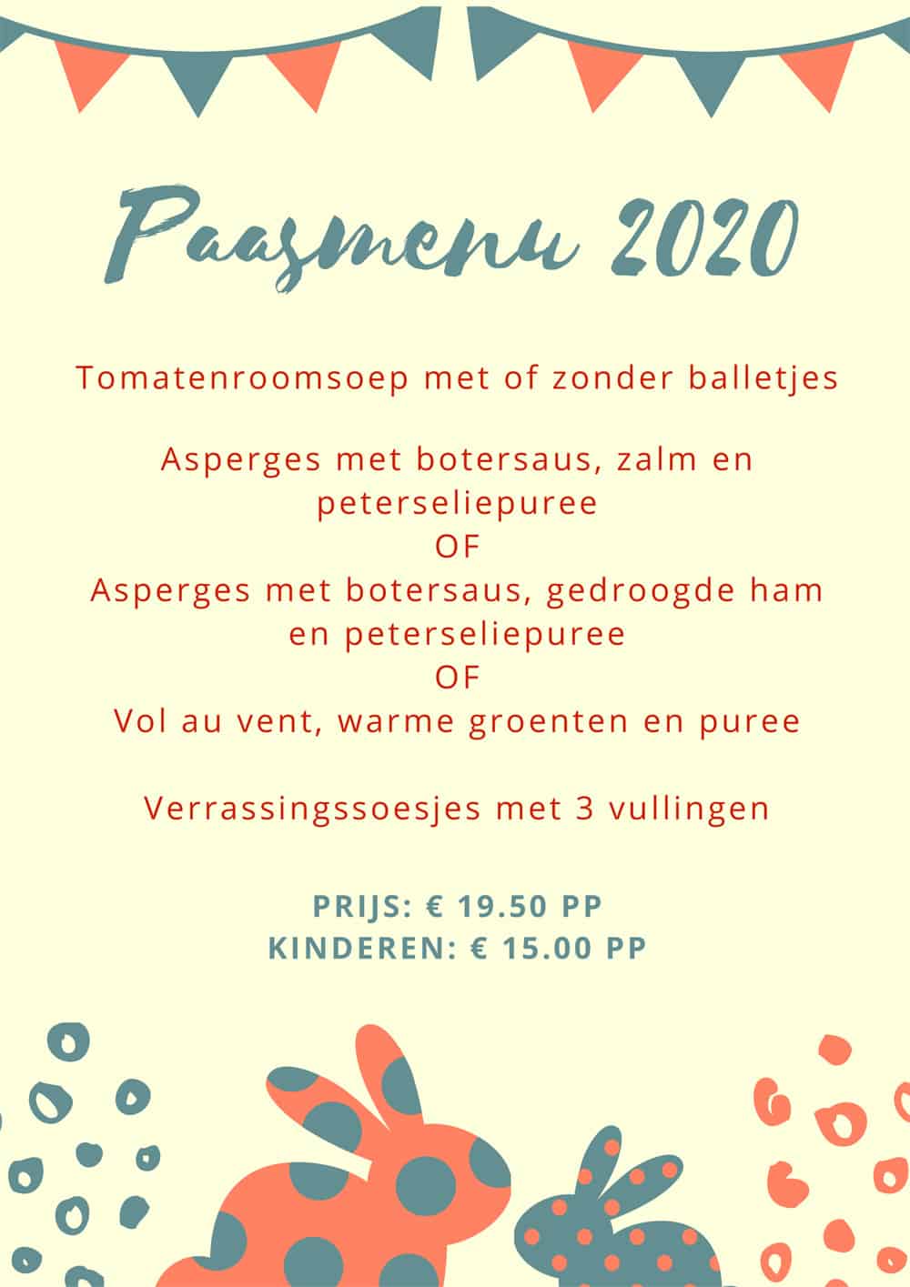 Paasmenu 2020 Paasmenu 2020